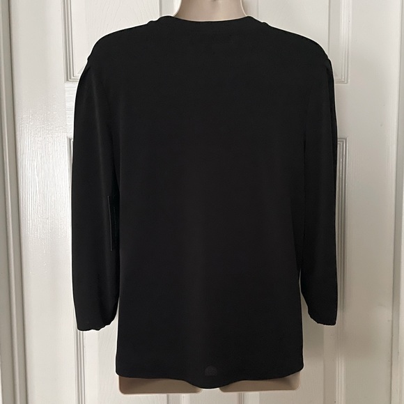 Black Cutout Embroidered Top - Picture 3 of 3